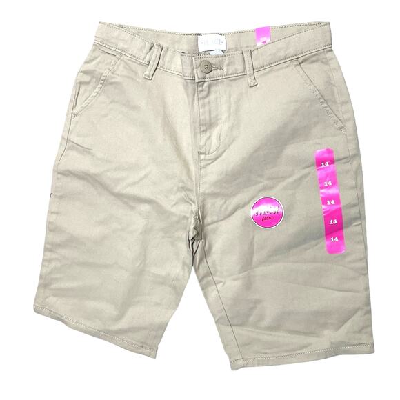 The Children's Place Girl's Stretch Chino Shorts 14 - Picture 1 of 10